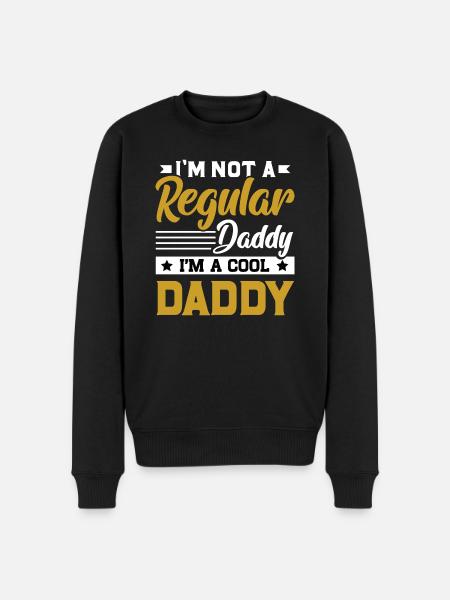 Jeg er ikke en almindelig far, jeg er en sej far - Økologisk premium-sweatshirt til mænd - sort