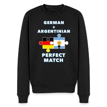 German Argentinian Puzzle - Männer Premium Bio Pullover - Schwarz - Vorne - Nico (187cm)