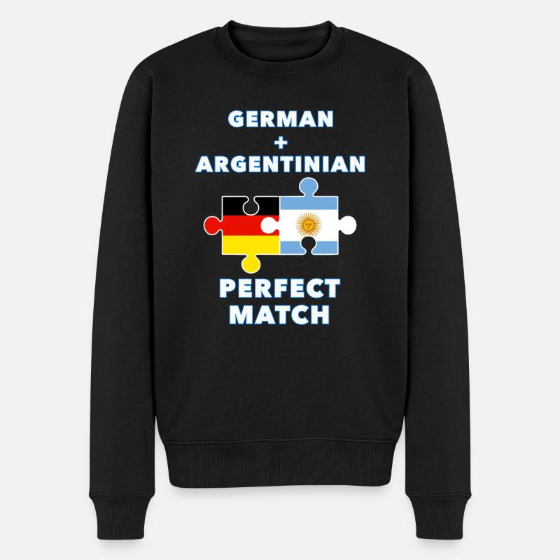 Puzzle Allemand Argentin - Pull Premium bio Homme - noir