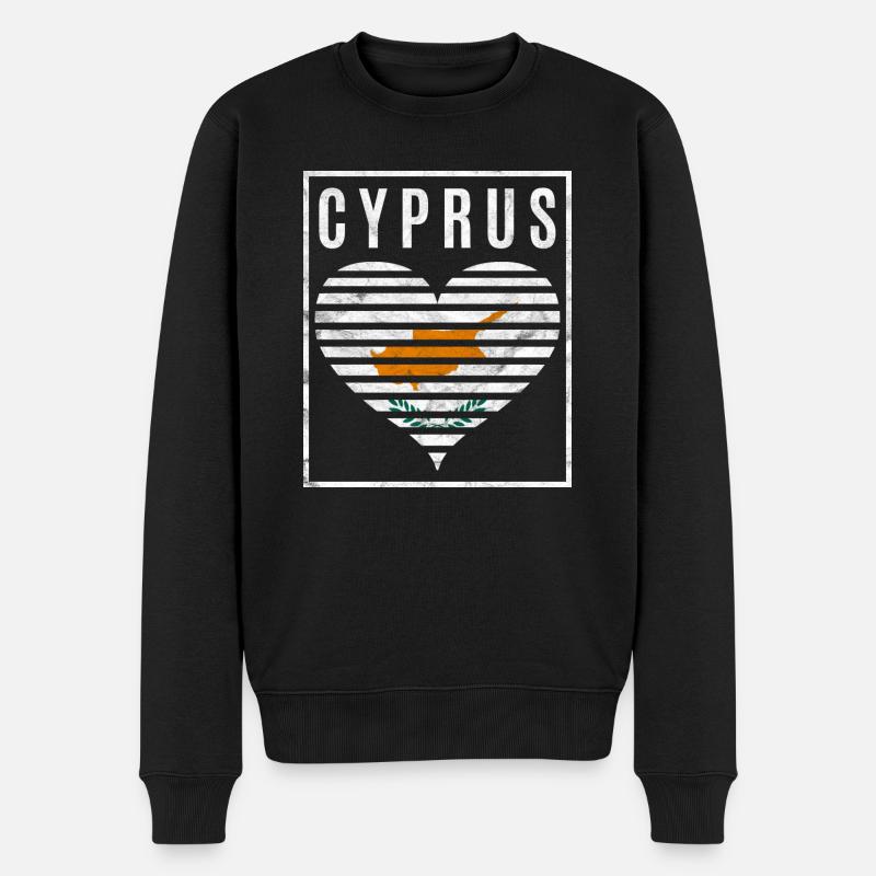 Zypern - Männer Premium Bio Pullover - Schwarz