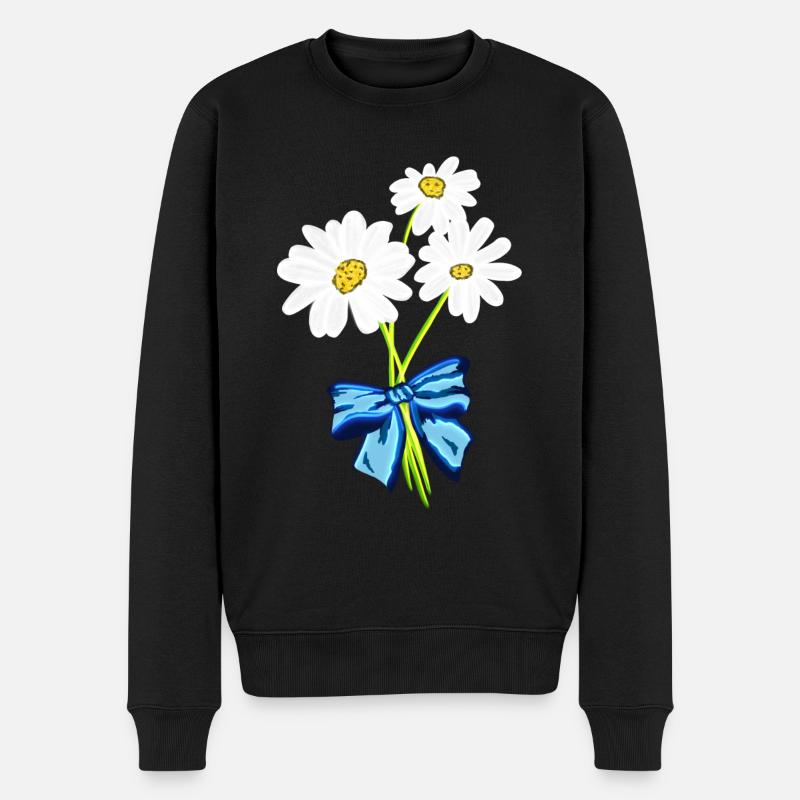 Marguerites - Pull Premium bio Homme - noir
