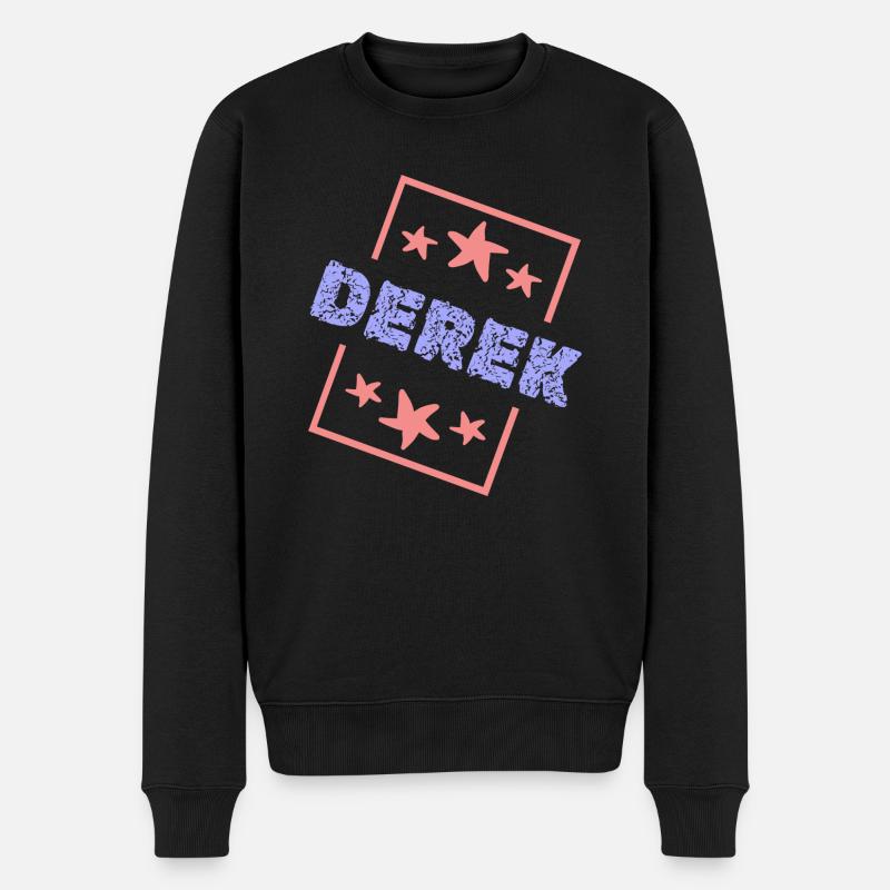 Geschenk für Derek - Männer Premium Bio Pullover - Schwarz