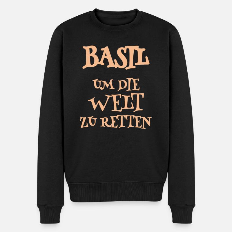 Held Basil - Männer Premium Bio Pullover - Schwarz