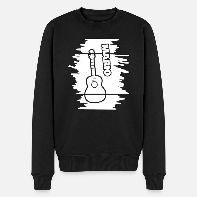 Guitare Mario - Pull Premium bio Homme - noir
