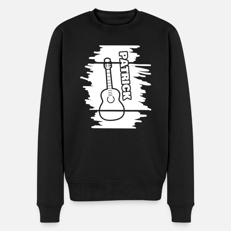 Guitare Patrick - Pull Premium bio Homme - noir