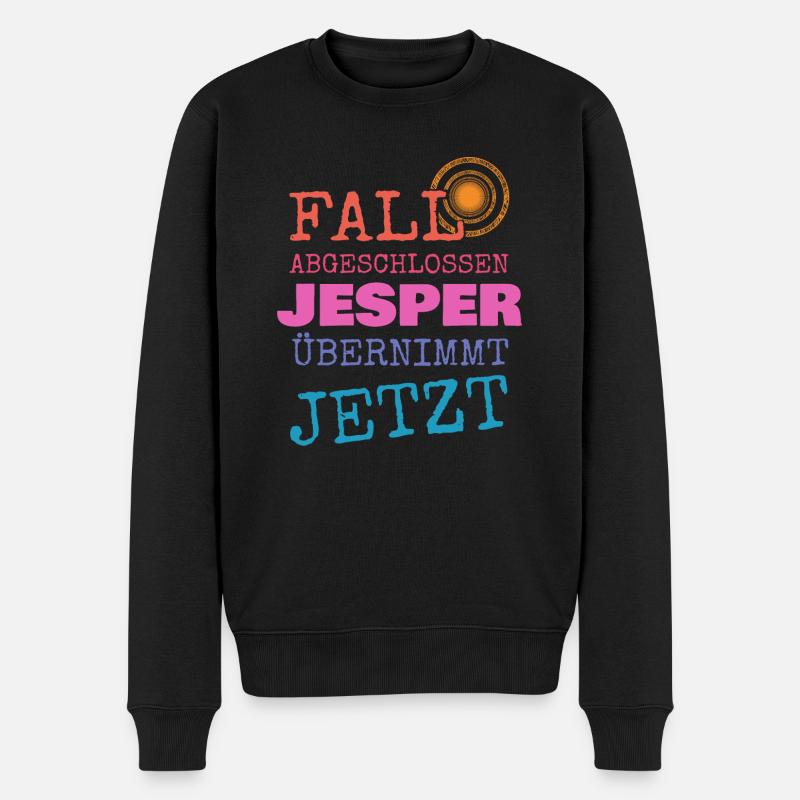 Vorname Jesper - Männer Premium Bio Pullover - Schwarz