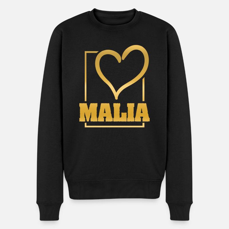 Malia - Männer Premium Bio Pullover - Schwarz