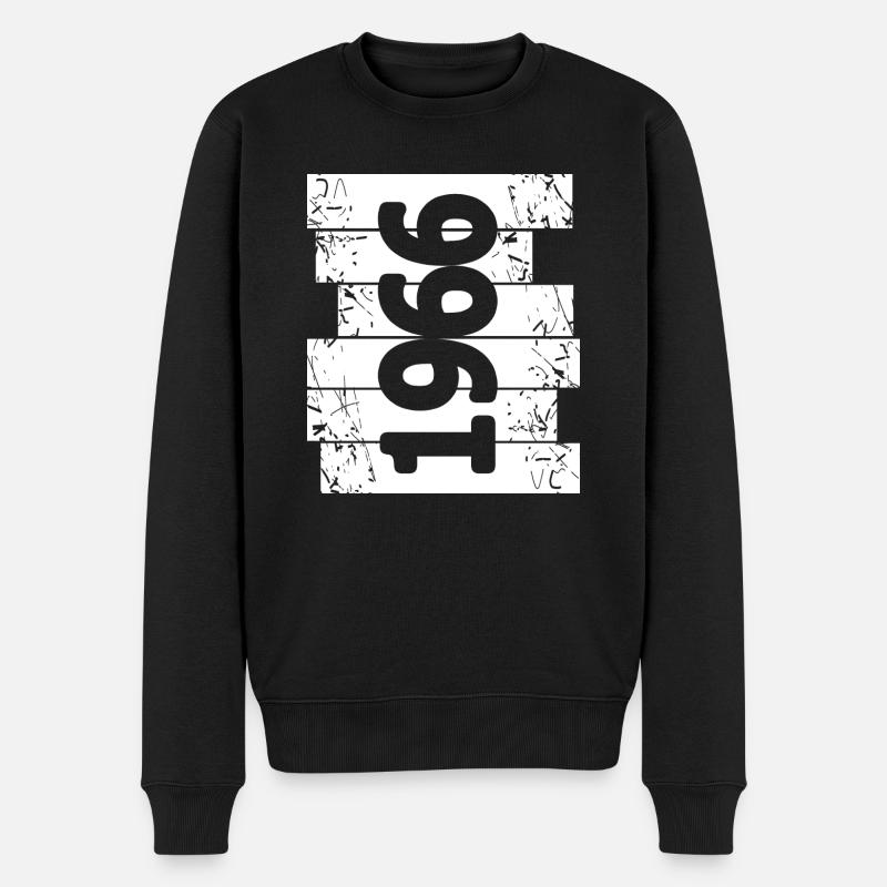 1966 - Männer Premium Bio Pullover - Schwarz