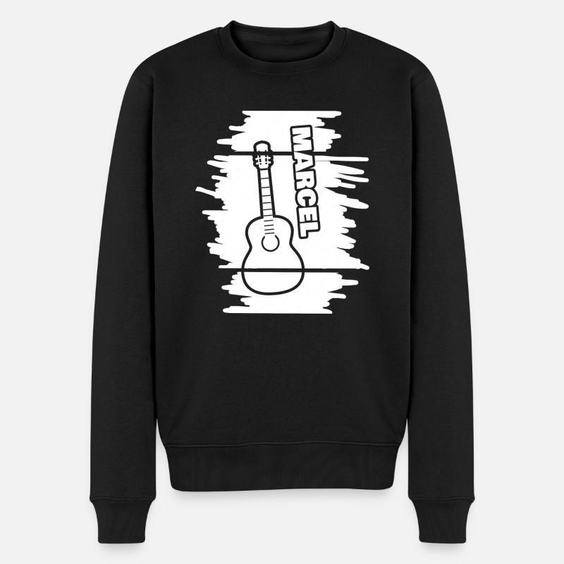 Guitare Marcel - Pull Premium bio Homme - noir