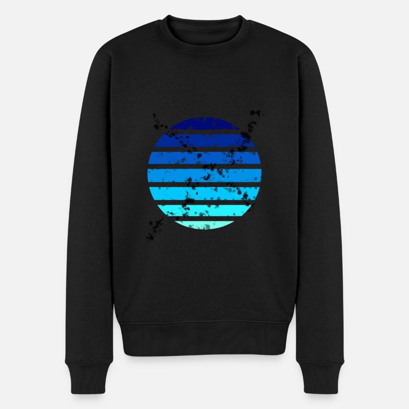 Farbverlaufskreis N°2 - Männer Premium Bio Pullover - Schwarz