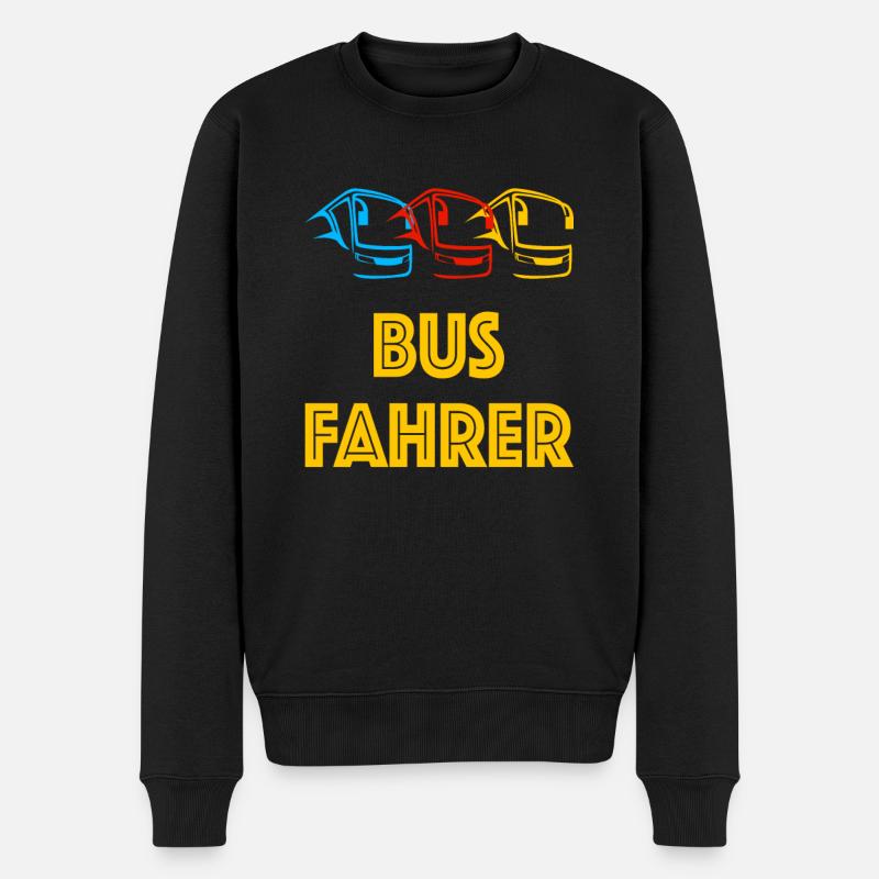 Busfahrer Bus Berufskraftfahrer Schulbus Reisebus - Männer Premium Bio Pullover - Schwarz