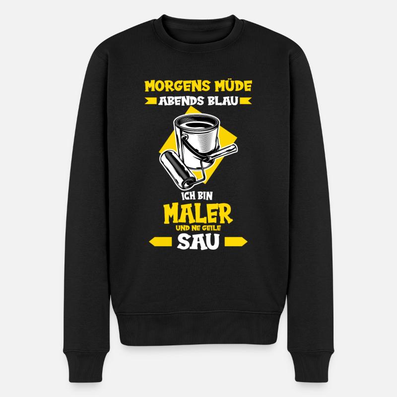 Maler und Lackierer Maler Lackierer Handwerker - Männer Premium Bio Pullover - Schwarz