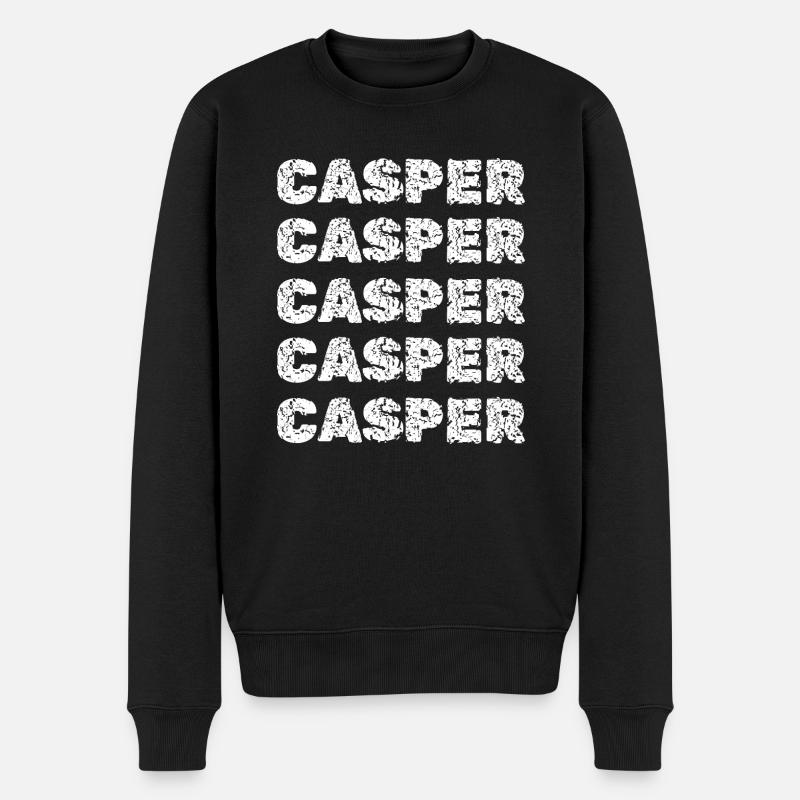 Geschenk für Casper - Männer Premium Bio Pullover - Schwarz