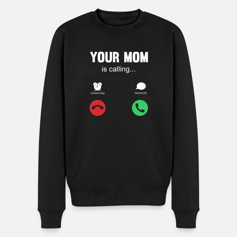 Votre mère est calling - Pull Premium bio Homme - noir
