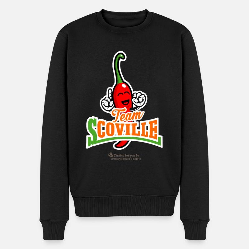 Chili Pepper Fan Design Chilischote Team Scoville - Männer Premium Bio Pullover - Schwarz