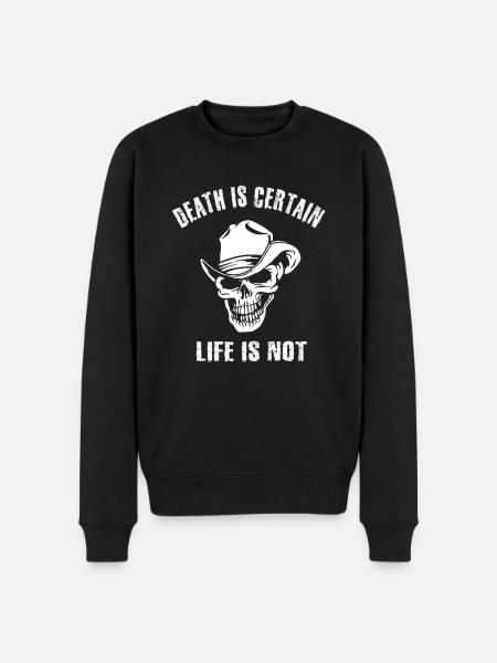 Totenkopf - Männer Premium Bio Pullover - Schwarz