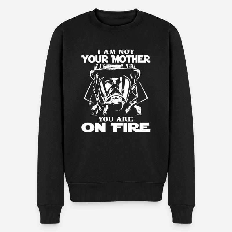 Feuerwehr Feuerwehrmann Feuerwehrfrau Geschenk - Männer Premium Bio Pullover - Schwarz