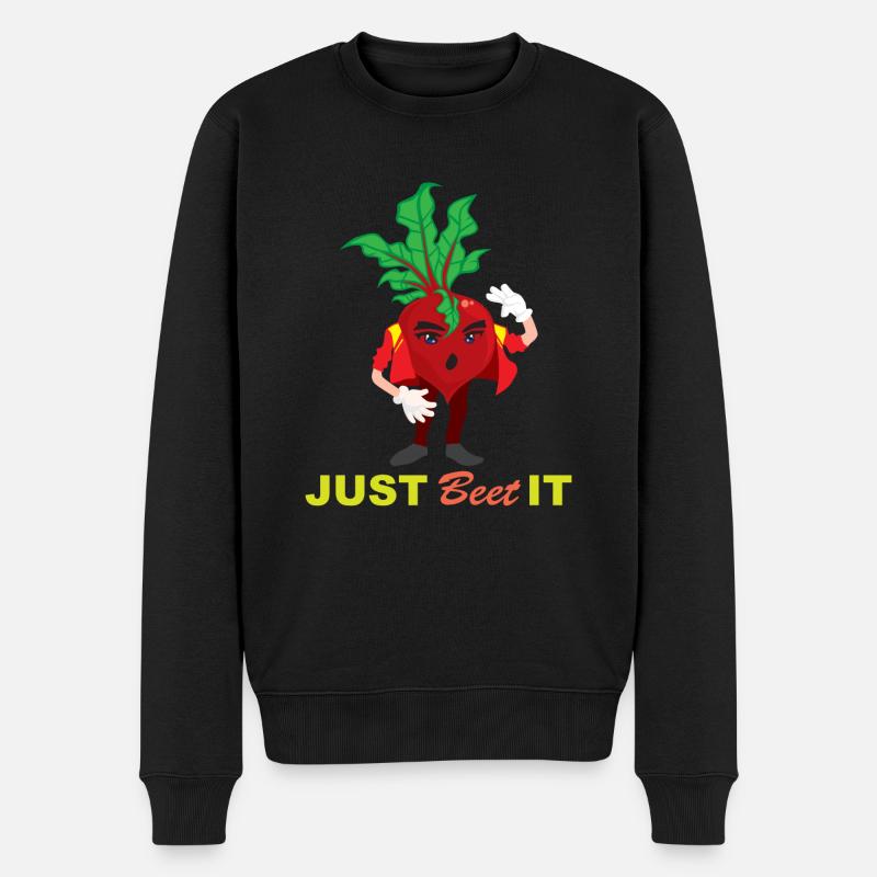 Gemüse Lustige Rote Bete Trend Funny Geschenk - Männer Premium Bio Pullover - Schwarz