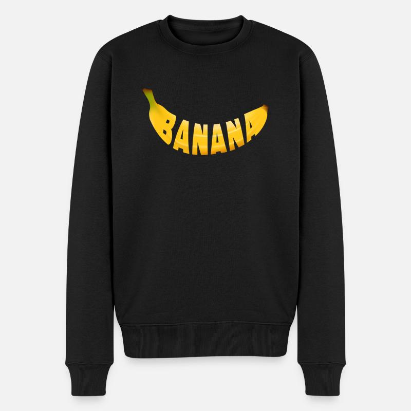 Banana - Männer Premium Bio Pullover - Schwarz