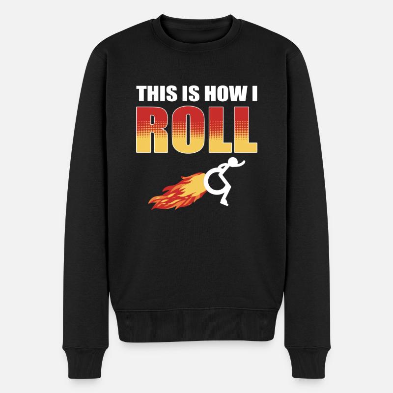 Rollstuhl - Männer Premium Bio Pullover - Schwarz