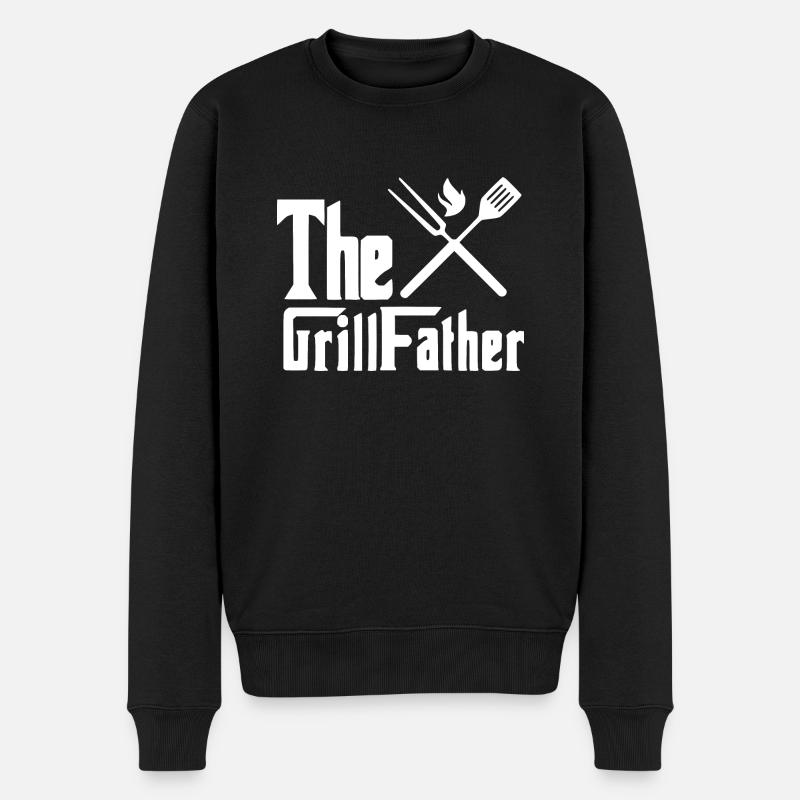 The Grillfather - Pull Premium bio Homme - noir