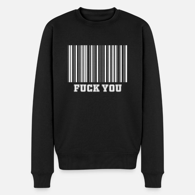 Barcode - Männer Premium Bio Pullover - Schwarz
