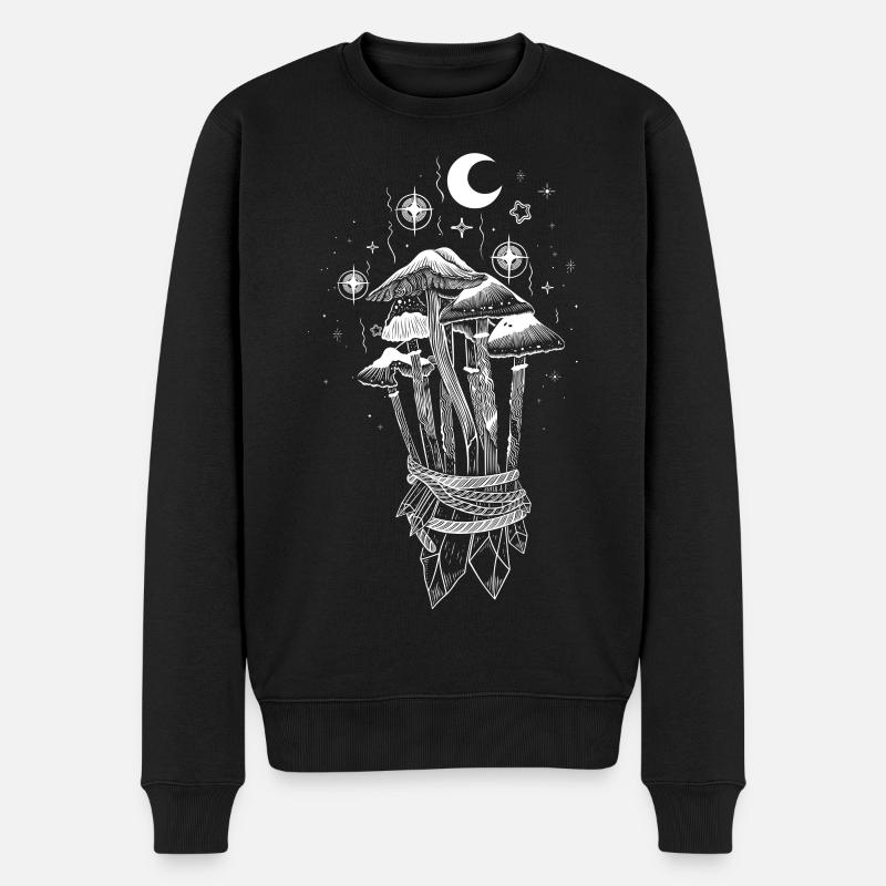 Champignons Magic Champignons Magiques - Pull Premium bio Homme - noir