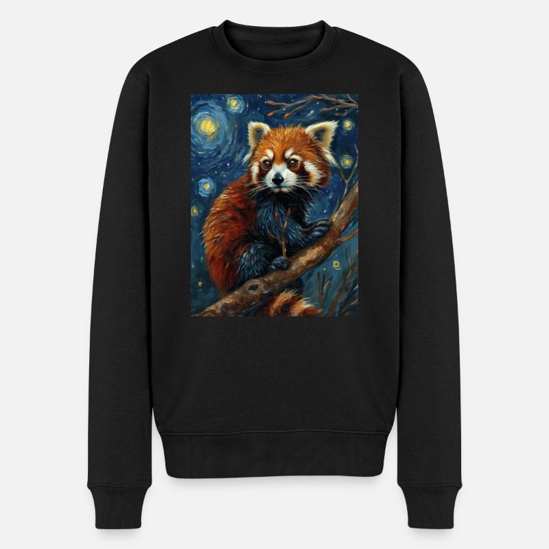Panda Roux, Van Gogh, Style - Pull Premium bio Homme - noir