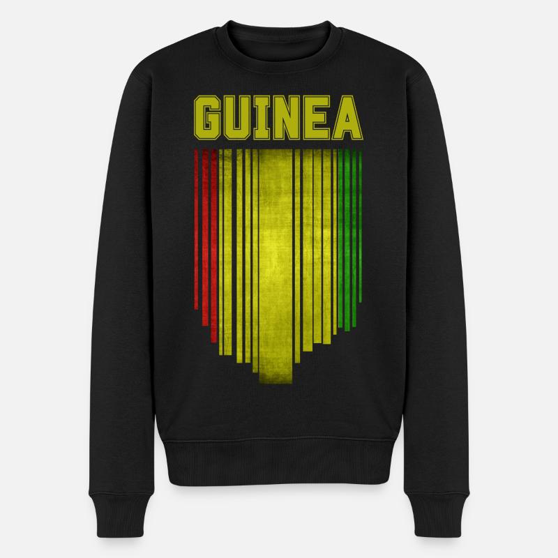 Guinea-Flagge, Guineischer Stolz - Männer Premium Bio Pullover - Schwarz