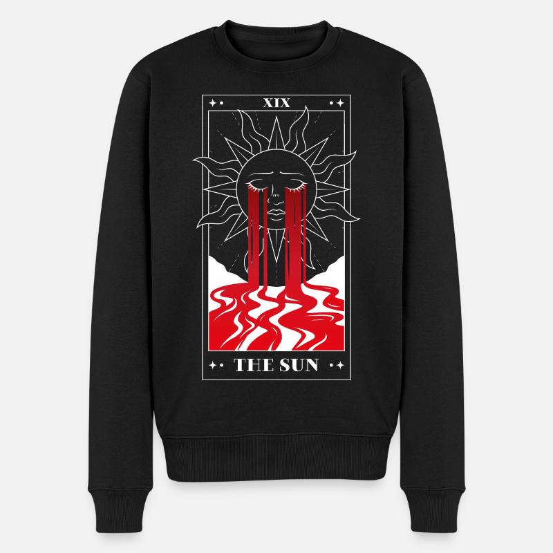 The Sun Tarot – Dark Occult Art - Männer Premium Bio Pullover - Schwarz