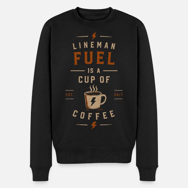 Tension énergétique du café Électricien - Pull Premium bio Homme - noir