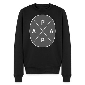 Stolzer Vater Papa - Männer Premium Bio Pullover - Schwarz - Vorne - Nico (187cm)