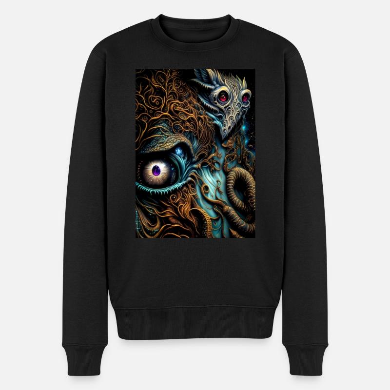 Augenblick II - Männer Premium Bio Pullover - Schwarz