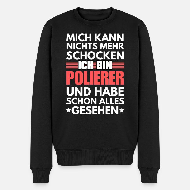 Nicht schockbarer Polierer - Männer Premium Bio Pullover - Schwarz