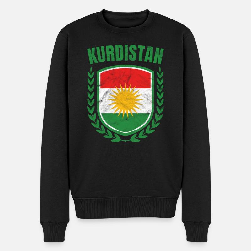 Kurdistan - Männer Premium Bio Pullover - Schwarz
