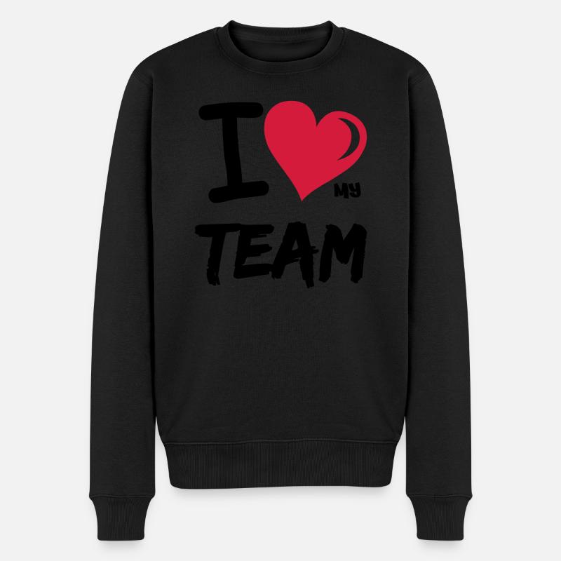 I love my team - Pull Premium bio Homme - noir