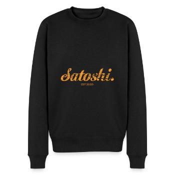 Satoshi Bitcoin Hodl - Männer Premium Bio Pullover - Schwarz - Vorne - Nico (187cm)