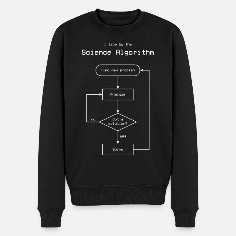 Science Algorithm - Men's Premium Organic Jumper - black