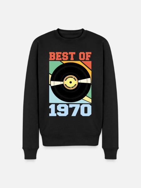 Best of 1970 - Männer Premium Bio Pullover - Schwarz