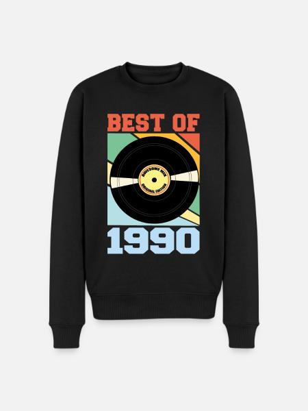 Best of 1990 - Männer Premium Bio Pullover - Schwarz