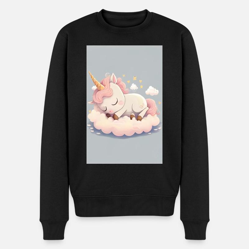 Baby Einhorn - Männer Premium Bio Pullover - Schwarz