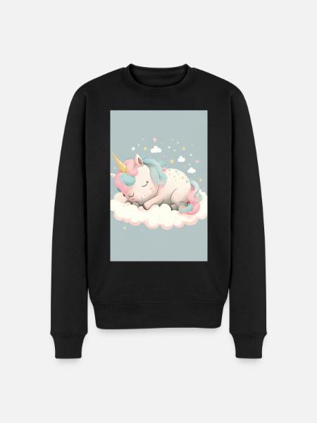 Bébé licorne - Pull Premium bio Homme - noir