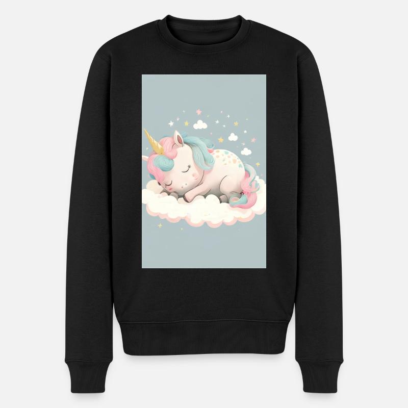 Bébé licorne - Pull Premium bio Homme - noir