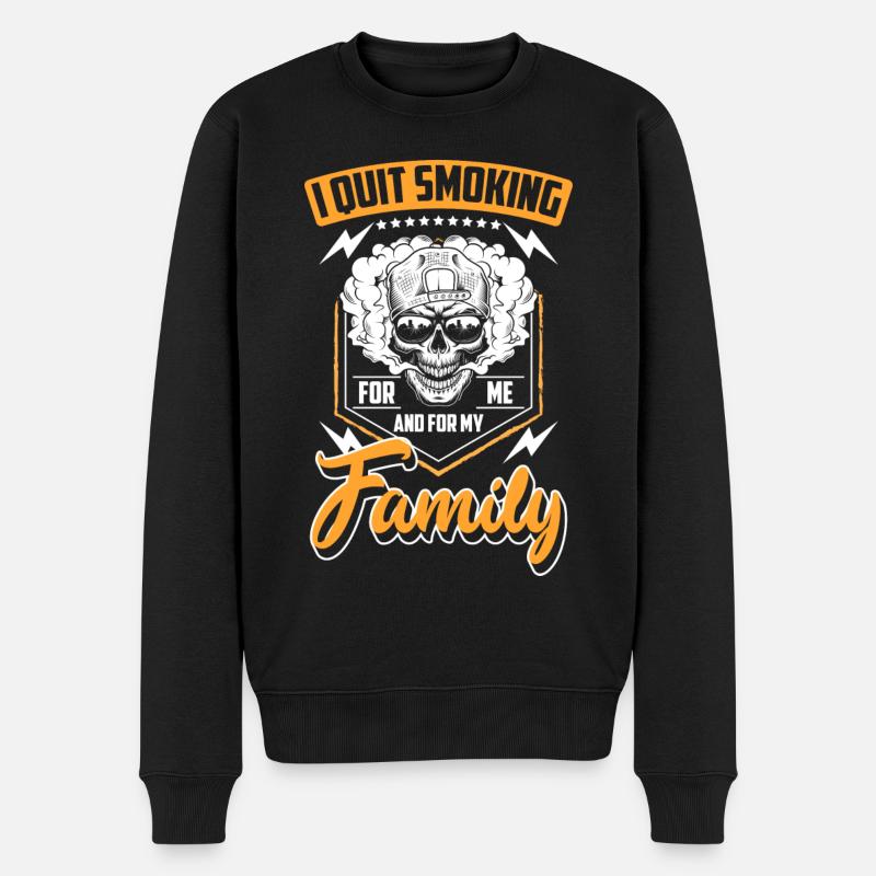 Cigarette Discipline - Pull Premium bio Homme - noir