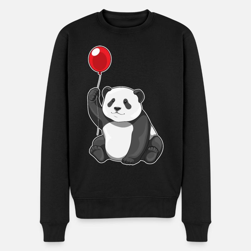 Ballon Panda - Pull Premium bio Homme - noir