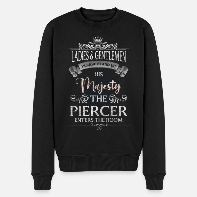 Piercer Kunst Beruf Stecker - Männer Premium Bio Pullover - Schwarz