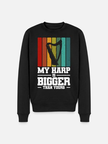 Harfenist - Männer Premium Bio Pullover - Schwarz