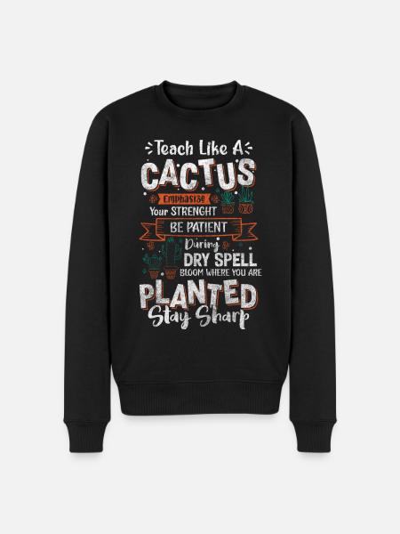 Cacture Water - Men's Premium Organic Jumper - black
