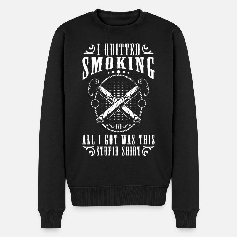 Fumer la cigarette Santé - Pull Premium bio Homme - noir