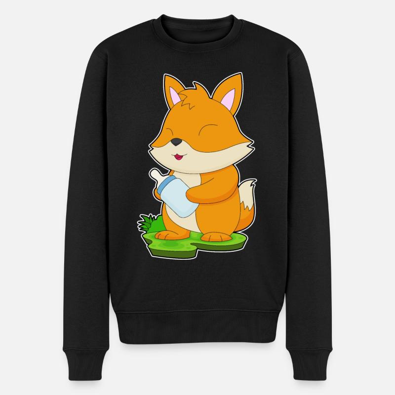 Biberon Fox - Pull Premium bio Homme - noir